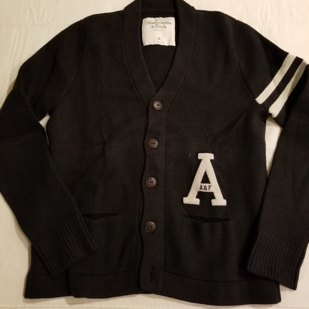 Abercrombie & Fitch dark blue cardigan sweater